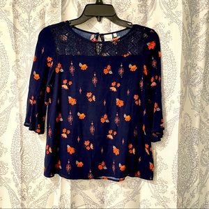 Mudd Girls Floral Top Size 12